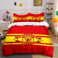 Manchester United logo pattern. Bedding sets Duvet cover sets Duvet covers Pillowcases(1 * Duvet Cover 2 * Pillowcases without duvet insert) 135x200cm