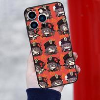 Hu Tao Genshin Impact chibi Phone Case For iPhone 16 Pro Max 11 12 13 14 15 Pro Max Mini XR 16 15 Plus 16e Cover Coque iPhone 13 Pro