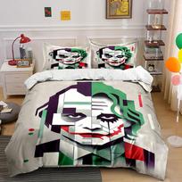 Abstract Joker face pattern. Bedding sets Duvet cover sets Duvet covers Pillowcases(1 * Duvet Cover 2 * Pillowcases without duvet insert) 135x200cm