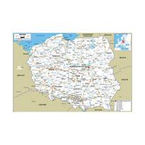 Anglijos žemėlapis Lenkijos žemėlapis kelių žemėlapis Sienų dekoras Fonas Svetainė Namai Darbo kambarys Studija Reikmenys Dekoratyvinis kabantis paveikslas 42*30cm