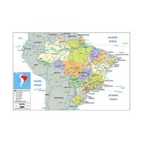 Anglijos žemėlapis Brazilijos žemėlapis Administracinis žemėlapis Drobės tapyba Svetainė Namų dekoravimas Vaikų mokyklinės prekės 42*30cm