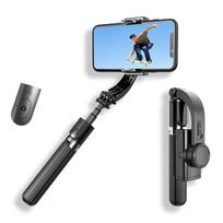 3 ašių karkaso stabilizatorius „Bluetooth“ nuotolinio valdymo pultas, 360 laipsnių sukimasis „Vlog Youtuber“ tiesioginis vaizdo įrašas 3in1 with remote control juoda