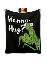 Insect Enthusiast Praying Mantis Lover Throw Blanket Christmas Gifts Sofa Throw Furrys Luxury Thicken Blankets 75X95CM pilka spalva