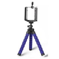 Sponge Octopus Tripod Universal Lazy Mobile Phone Holder - Portable Camera Tripod plus Mobile Phone Clip - Flexible & Adjustable dangaus mėlyna spalva