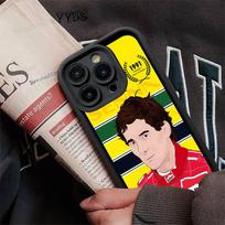 Ayrton S-Senna H-Šalmas F-F1 Lenktyninis telefono dėklas IPhone 17 16 15 14 13 12 11 Pro Max Mini Plus minkštas TPU galinis dangtelis iPhone 11 pro