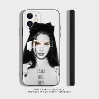 Singer Lanas-w-Del-R-Rey Clear Silicone Case for iPhone 17,16,15,14,13,12,11,Pro,Max,Mini,XS,X,8,Plus Shockproof Black Cover iPhone17Promax