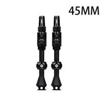 MUC-OFF Large Bore New Vacuum Tire Valves for Road and Mountain Bikes, 45/60mm Bicycle Valves 45mm  Black pair