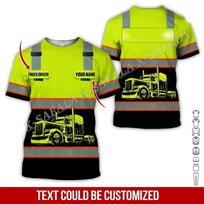 Individualus vardas Linininko Suvirintojo Sunkvežimio vairuotojo Mechaniko Elektriko Sunkvežimis 3D spausdinimo T-shirt Vyriškas Viršus Marškinėliai Ne Darbo drabužiai Cosplay Saugos uniforma XXS armijos žalia spalva