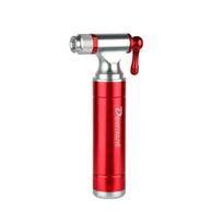 Bicycle Portable Air Pump Co2 Tire Inflator Aluminum Mini Pump Fits 8/12/16G Co2 For MTB Bike Accessories raudona