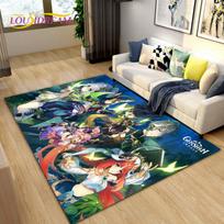 „Genshin Impact Gamer“ animacinių filmų srities kilimėlis, kilimas svetainės miegamojo sofos durų kilimėliui dekoruoti, neslidus grindų kilimėlis vaikams 40x60cm