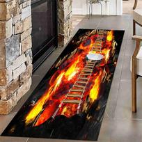 3D optinės iliuzijos bėgiko kilimėlis, kanjono upės žalios augmenijos raštas, ilgi kilimai prieškambariui, miegamajam, svetainei, prieškambariui 40X120CM