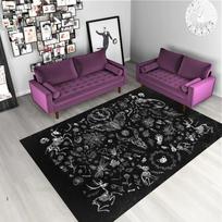 Witch Rug,Witchy Aesthetic Rug Witchy Journal Bat Gothic Rug Skull Skeleton Rug Gothic Design Deer Butterfly Rug Area Mats 40X60CM