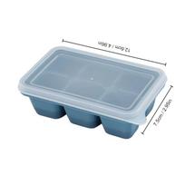 Ice Cube Ice Box Frozen Mold Refrigerator Homemade Frozen Ice with Lid Silicone Hot Ice Cube (as the picture,S-7.5X12.6CM)