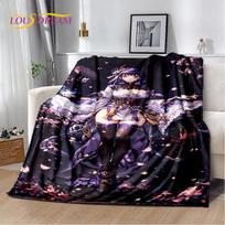 2025 New Genshin Impact Solo Cartoon Games Soft Blanket,Soft Throw Blanket for Home Bedroom Bed Sofa Picnic Travel Child Gift 75x90cm
