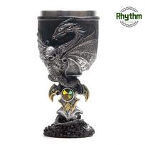 54 NEW Styles Vintage Viking Pirate Series: Resin&304 Stainless Steel High Foot Champagne Glass ,Premium Bar Decoration Ornament 200ml