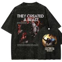 Dying Light Anime Lover Washed Tshirt Year Round Clothing High Quality Personality Clothes Plus Size Unisex New Model Couples Tee S