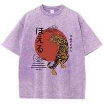One Mountain Cannot Accommodare Two Tigers Break Down WhatS Bloeking Your Mind MenS Tees Cotton Tshirt Loose Retro Tops S