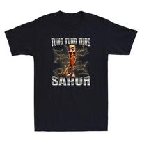 Tung Tung Tung Sahur Funny Brainrot Cartoon Graphic Humor Gen Z Men's T-Shirt 3XL