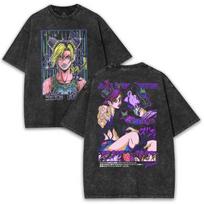 JoJos Bizarre Adventure Jolyne Joutarou Kuujou Clothing Men Women Tshirts Washed Cotton Tee Retro Tshirt Harajuku Male T Shirt S