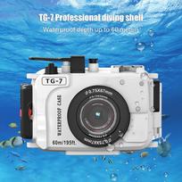 TG7 Camera Waterproof Case Housing Case for Action Camera Underwater 60mCelsius195ft Diving Protective Case with 52mm Threaded Interface & 67mm Le