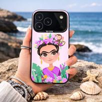 F-Frida-s K-Kahlo-g Art Phone Case For iPhone17,16,15,14,13,12,11,Pro,MAX Gray Matte Silicone Black Cover iPhone17PRO