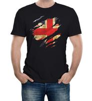 Torn Union Jack Flag T-Shirt Mens Womens Tees Top - Funny T Shirt Mens Womens Tees Top country British retro fashion sport XL