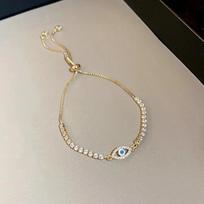 Luxury Vintage Rhinestone Devil's Eye Bangle Banquet Clothes Jewelry  Clothes Accessories sidabras