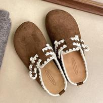 Fashion Flats Women Embroidery Mules Shoes 2025 Fashion Suede Casual Slippers Designer Classical Comfortable Slingback Zapatillas Mujer 35 kupranugaris