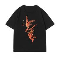 Mobile Suit Gundam  Short Sleeves T-Shirt Peripheral Japanese Second Dimensional Animation Pure Cotton Loose Tee S