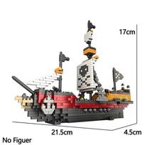 Pirates of the Caribbean Toys The Black Pearl Building Blocks Davy Jones lega Cartoon Character Model Toy for kids Gifts No Box