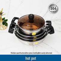 ARKIE Thickened 304 Stainless Steel Saucepan 18cm spalva