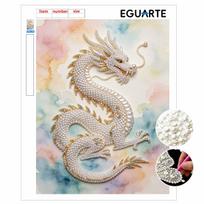 Handmade Exquisite Chinese Dragon Pearl DIY Painting Creative Interior Wall Art Fine Gift For Household Home Space Beautification Masterpiece 30x40cm
