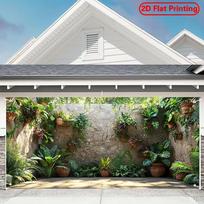 2D Vertical Garden Backdrop Lush Tropical Plants Stone Wall Photography Background 47.2x31.5inch/120*80cm