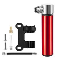 Mini Bike Pump Schrader Presta Valve MTB Road Cycling Pump Aluminum Alloy Bicycle Hand Air Pump Tire Inflator Accessories raudona