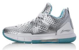 Li Ning WOW 5 Way Of Wade 5 Comfortable Non slip Lightweight Low top Basketball Shoes Men's Silver White ABAL047-35 44