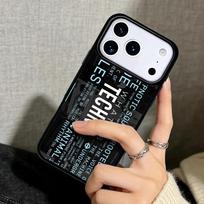 Capa Case for iPhone 17 Air 16 Pro Max 15 Plus 11 13 Mini 14 12 Back Phone Cover Love Techno Music Quotes pattern iPhone 16