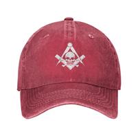 Skull and Cross Bones Square Compass Masonic Freemason Caps Casquette Denim Baseball Cap Unisex Unisexs Hat Womens Hats Adjustable&>8Y