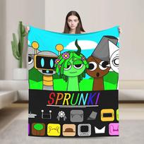 Sprunki Incredibox  Blanket Game Fleece Funny Warm Throw Blanket for Bedspread Summer 200x150cm 80x60in