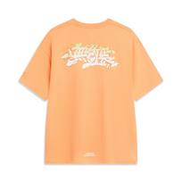 Li Ning Skateboard T Shirts Unisex Sweet Orange Pie Crew Neck Moderate Straight Fit AHST477-1 XXXL
