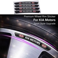 4pcs 3D kia aluminum car wheel emblem sticker Wheel Center Hub auto Rim refit badge covers sticker styling accessories