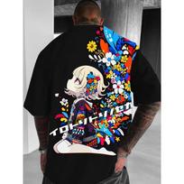 Cartoon Sexy Girl Pattern Men's T-Shirt 3d Printed Oversized T Shirt For Men personality Bad Girl New Harajuku Short Sleeve Tops XXS