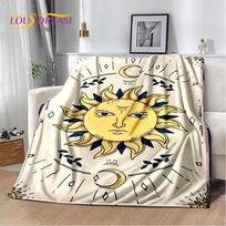 Mysterious Tarot Sun Moon Mandala Magic Soft Flannel Blanket for Beds Bedroom Sofa Picnic,Throw Blanket for Outdoor Leisure Gift 75x90cm