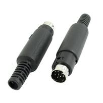 uxcell DIN Audio Adapter DIN8 Pin Black Plug Socket Audio