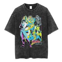 JoJos Bizarre Adventure Dio Brando Do You Believe In Gravity Vintage Washed Oversized TShirt  Unisex Anime Streetwear Tee S