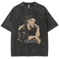 Anime Jujutsu Kaisen Gojo Satoru T Shirts Washed Men Women Cotton Harajuku TShirts Ryomen Sukuna Retro for Men Women Tops S