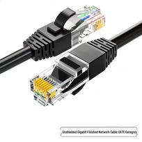 Qi Shao Cat6 Unshielded Ethernet Patch Cable juoda spalva