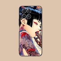 Hannya Girl Samurai Phone Case for Honor 90 80 70 60 50 30 20 10 9 8 7 Pro S SE Lite 5G Soft TPU Shockproof Cover Honor 8