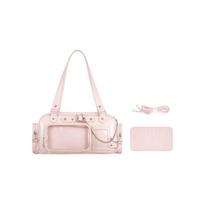 Large Capacity Transparent Ita Bag Crossbody Shoulder Bag For Anime Exhibition DIY Display Cute Girl Style 37X17X15CM rožinė