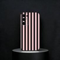 Striped Heart Art Phone Case For Samsung S25,S24,S21,S22,S23,S30,Ultra,S20,Plus,Fe,Note,5G Black Cover Samsung S25ULTRA