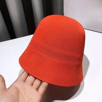 Cotton Material Beach Bucket Hat Wide Brim Floppy Hat Fashion Breathable Linen Sun Hats  Travel oranžinė